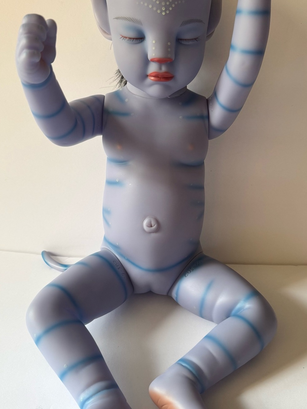 Reborn Avatar Female Doll 13" Poseable Glow in the Dark Spots Closed Eyes